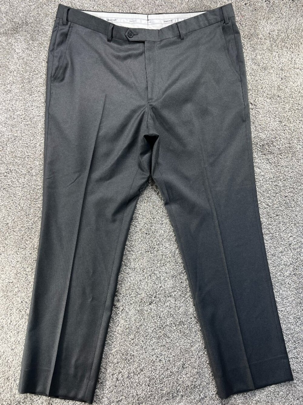 Santorelli Made In Italy Loro Piana 100% Wool Super 110s Gray Trousers W42